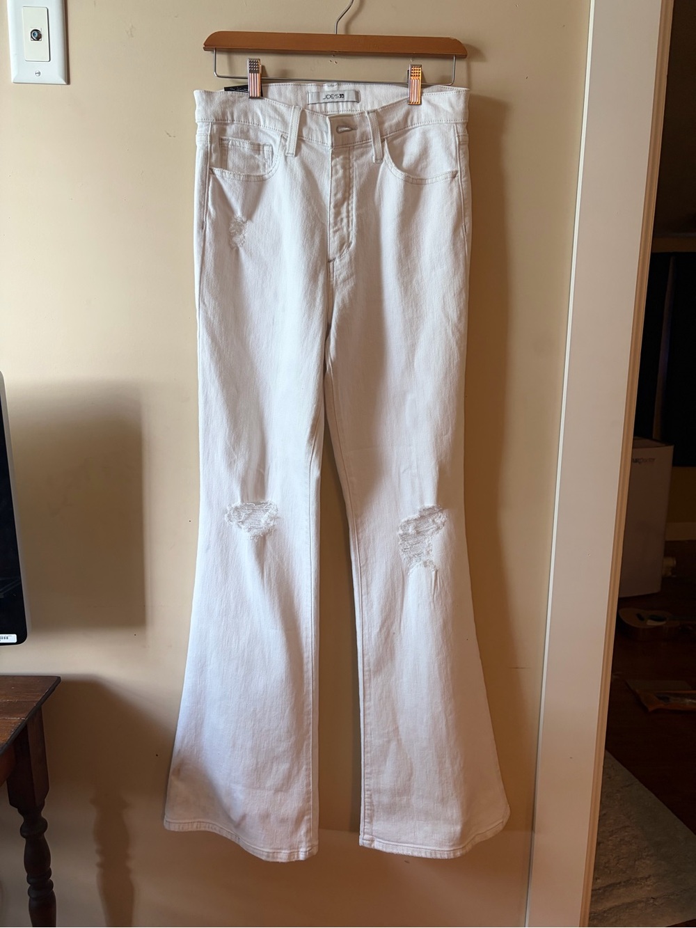 Joe's Jeans White High-Rise Flare Jeans